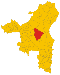 Map of comune of Orgosolo (province of Nuoro, region Sardinia, Italy) - 2016